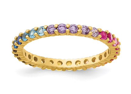 Sterling Silver Rings Style QR7174GP - Classique Jewelry Inc.