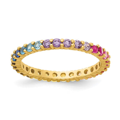 Sterling silver cubic zirconia band