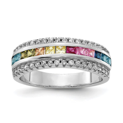Sterling silver cubic zirconia ring