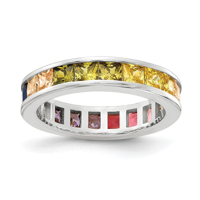 Sterling silver cubic zirconia band