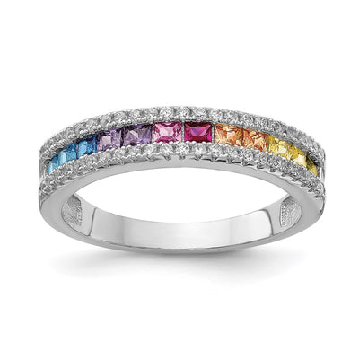Sterling silver cubic zirconia ring