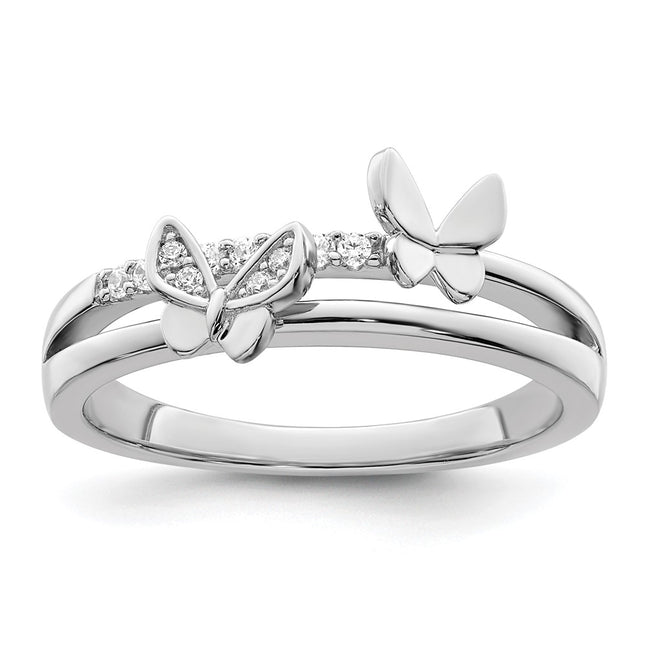 Sterling silver cubic zirconia ring