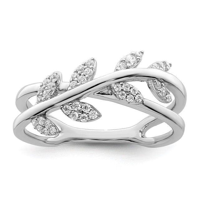 Sterling silver cubic zirconia ring