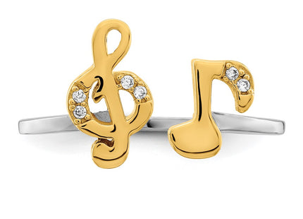 SS/Gold Plated Rings Style QR7224 - Classique Jewelry Inc.