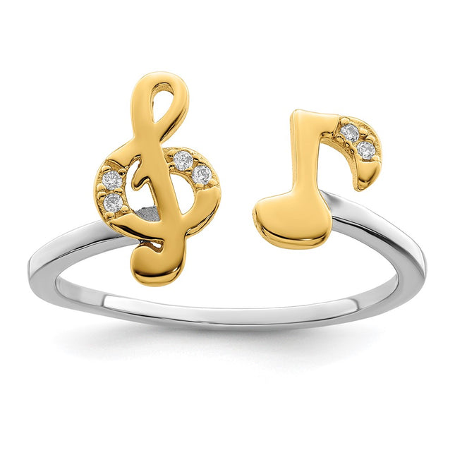 SS/Gold Plated Rings Style QR7224 - Classique Jewelry Inc.