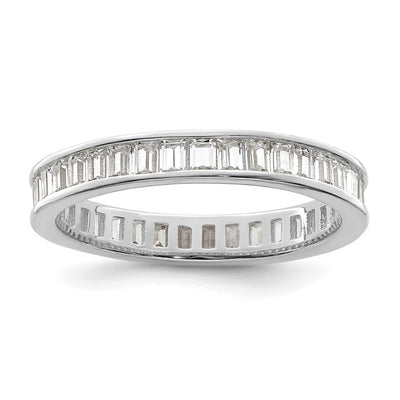 Sterling silver cubic zirconia band