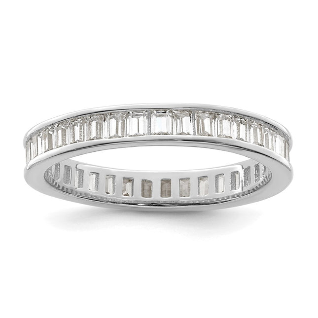 Sterling silver cubic zirconia band