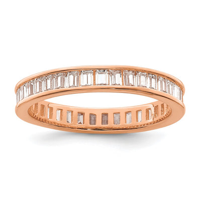 Sterling silver cubic zirconia band