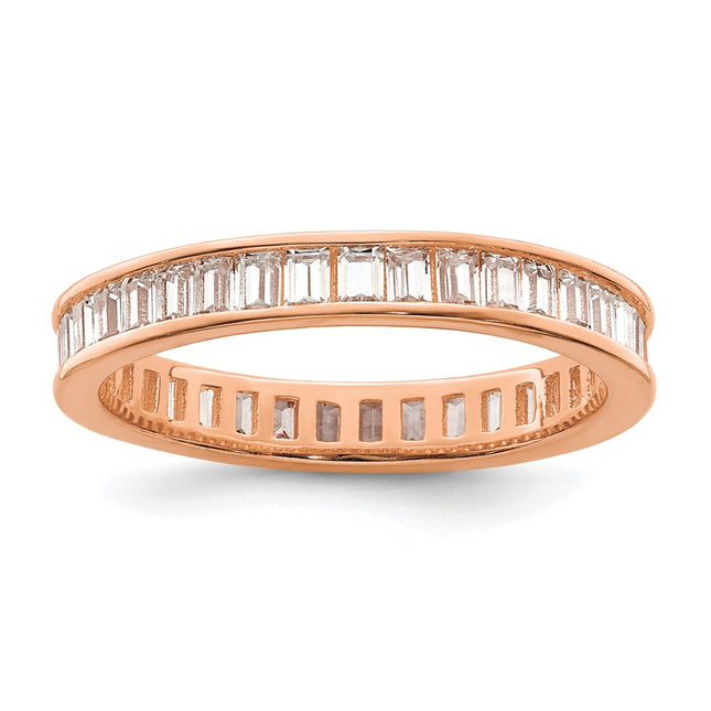 Sterling silver cubic zirconia band