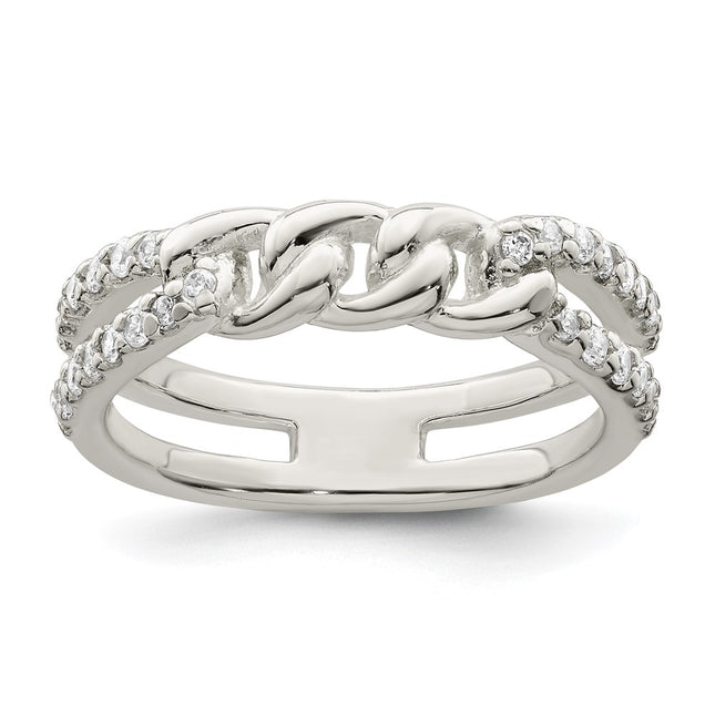 Sterling silver cubic zirconia chain
