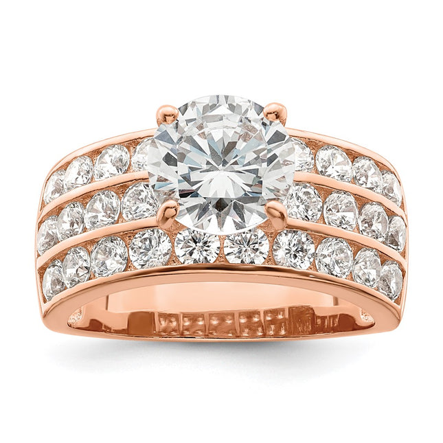 Sterling silver cubic zirconia ring