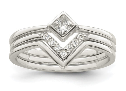 Sterling Silver Rings Style QR7289 - Classique Jewelry Inc.