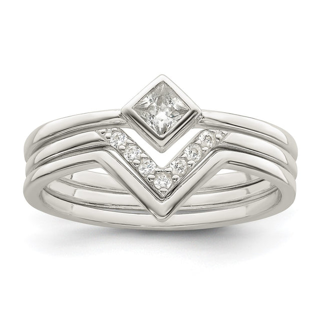 Sterling Silver Rings Style QR7289 - Classique Jewelry Inc.