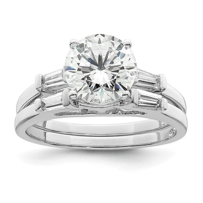 Sterling silver cubic zirconia ring