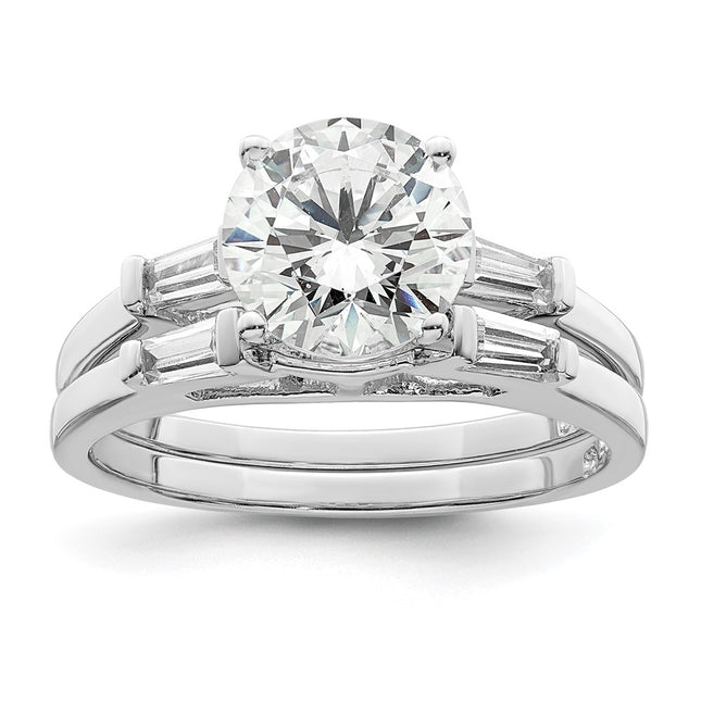 Sterling silver cubic zirconia ring