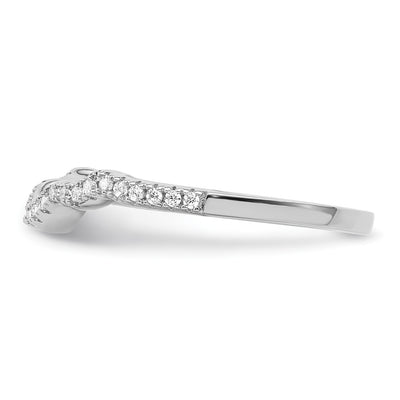 Sterling Silver Rhodium plated 2 piece CZ Bridal Ring Set