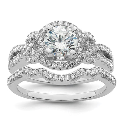 Sterling silver cubic zirconia ring