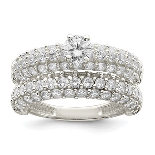 Sterling Silver Rings Style QR7304 - Classique Jewelry Inc.