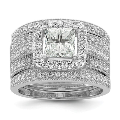 Sterling silver cubic zirconia ring