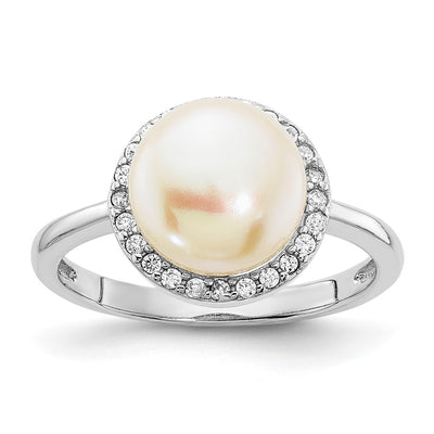 Sterling silver cubic zirconia ring
