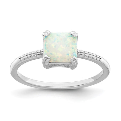Sterling silver opal ring