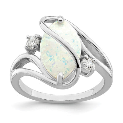 Sterling silver cubic zirconia ring