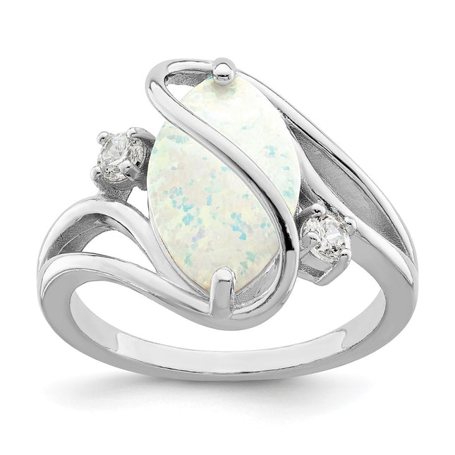 Sterling silver cubic zirconia ring