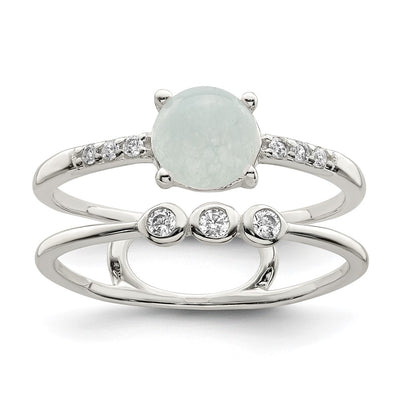 Sterling silver cubic zirconia ring
