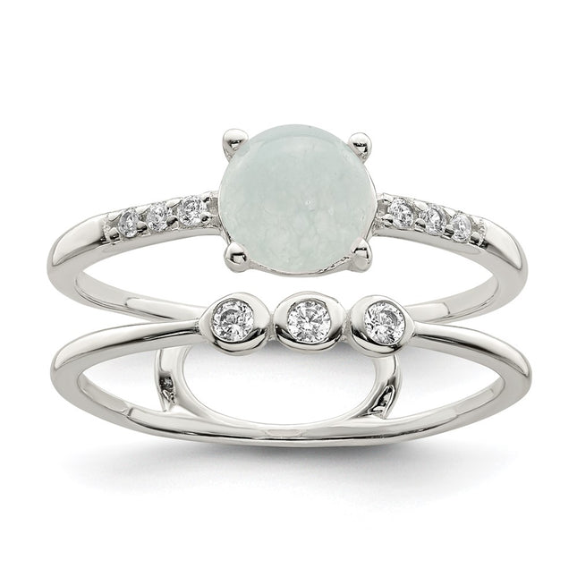 Sterling silver cubic zirconia ring