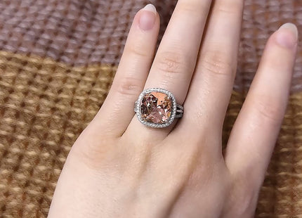 Sterling silver cubic zirconia ring, further view