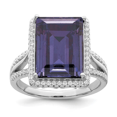 Sterling silver cubic zirconia ring