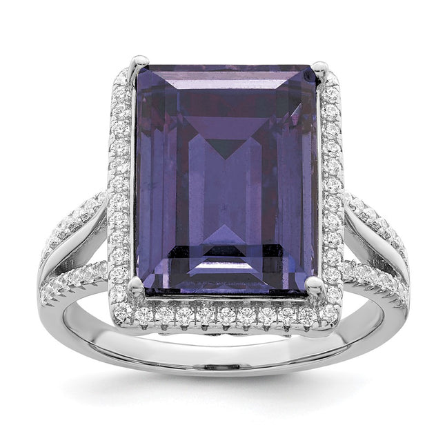 Sterling silver cubic zirconia ring