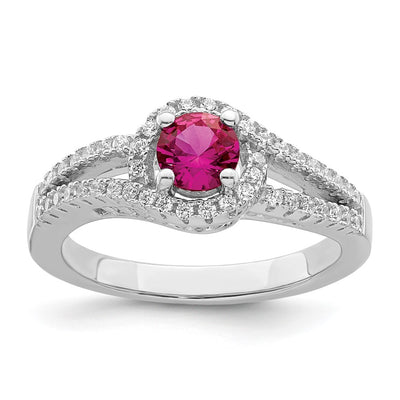 Sterling silver cubic zirconia ring