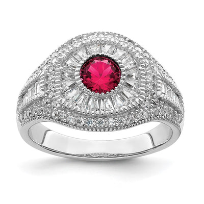 Sterling silver cubic zirconia ring