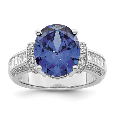 Sterling silver cubic zirconia ring