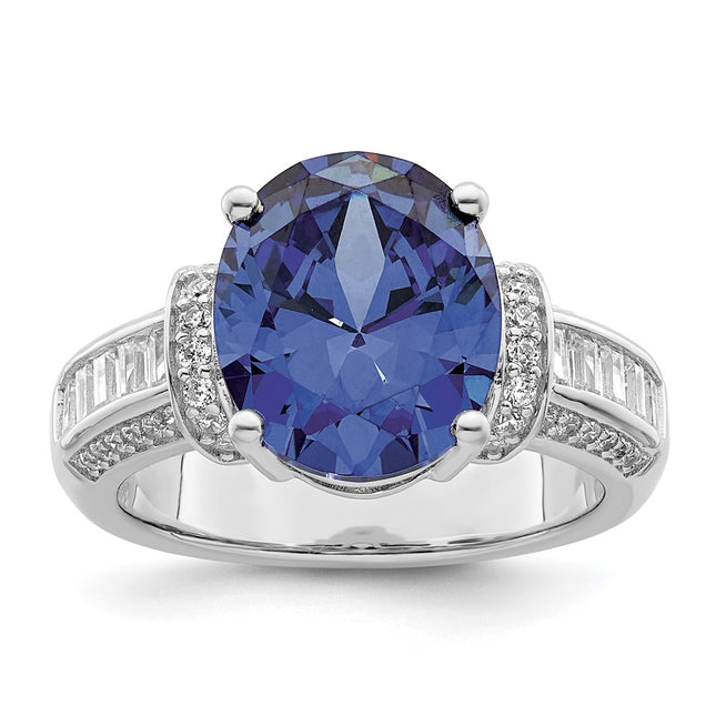Sterling silver cubic zirconia ring