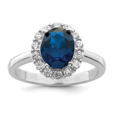 Sterling silver cubic zirconia ring