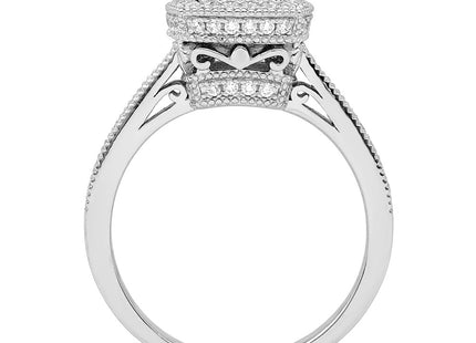 Sterling silver cubic zirconia ring, alternate view