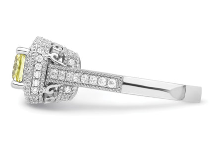Sterling silver cubic zirconia ring, further view