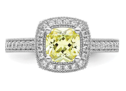 Sterling silver cubic zirconia ring, additional view
