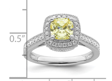 Sterling silver cubic zirconia ring, another view
