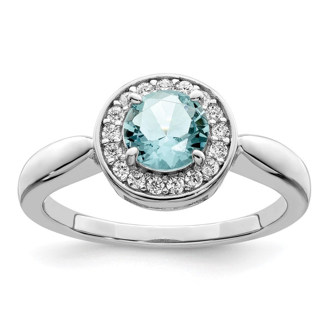 Sterling silver cubic zirconia ring