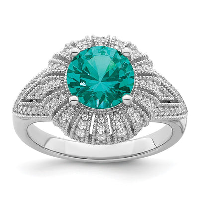 Sterling silver cubic zirconia ring
