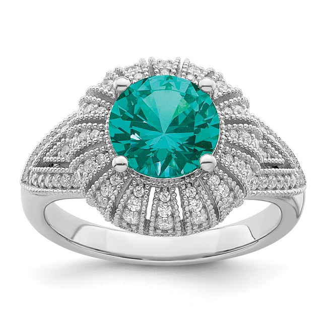 Sterling silver cubic zirconia ring