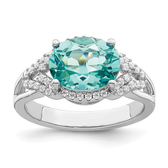 Sterling silver cubic zirconia ring