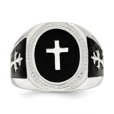 Sterling Silver Black Agate Ring