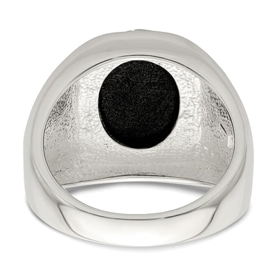 Sterling Silver Black Agate Ring