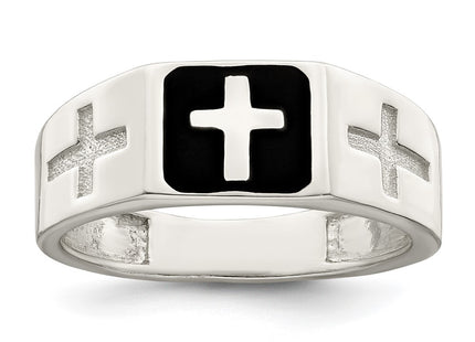Sterling silver cross ring