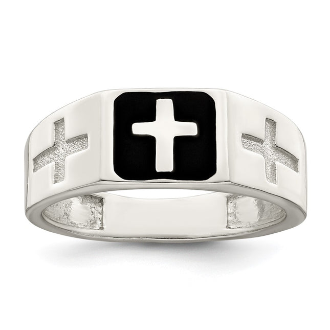 Sterling silver cross ring