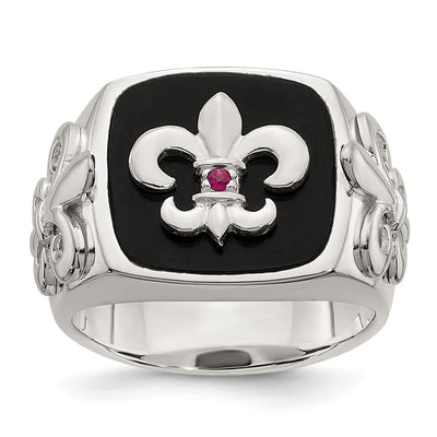 Sterling silver fleur de lis ring
